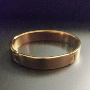 Vintage Gold-Tone Hinged Bangle Bracelet